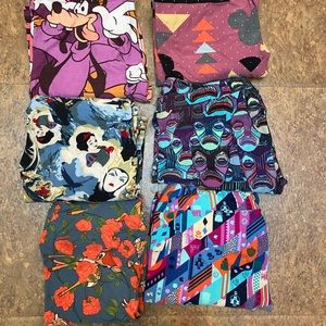 Lot of 6 Lularoe Disney Leggings